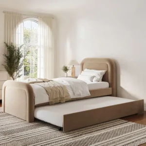 Aabyn Curved Panel Trundle Bed