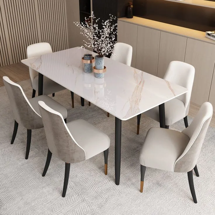 Aadelle 6 Seater Dining Table Set