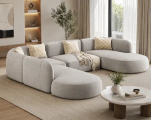 Aadley U-Shape Curved Sectional Sofa