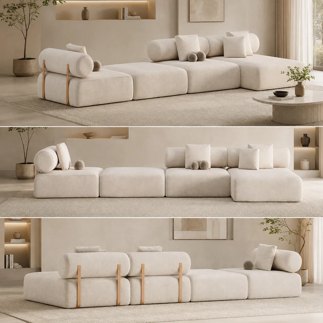 Aadora Strap-Detail Lounge Sofa