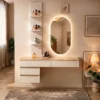 oval mirror dresser