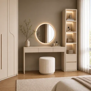 3-Drawer Dresser with Storage Tower