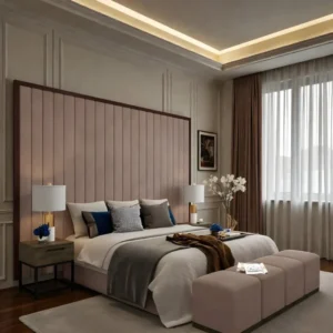 Aabris Framed Channel Wall Panel Bed
