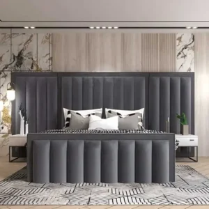 Aadrin Deep Vertical Padded Wall Panel Bed