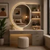 Aavenz Round Mirror Wall Vanity Set