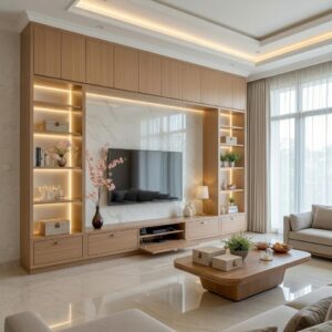 Aalix Floor-to-Ceiling TV Wall Unit