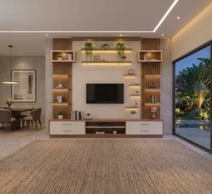 Aaniz Multi-Shelf TV Entertainment Wall Unit
