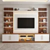 Aasmy Twin-Cabinet TV Wall Unit with Shelves
