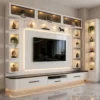 Aaziel White Gloss TV Entertainment Unit